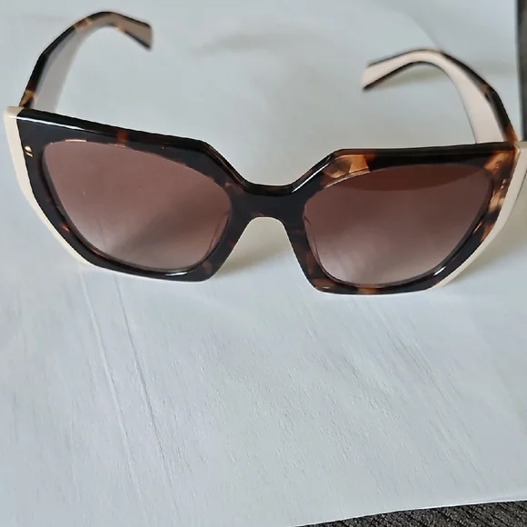 Prada Tortoise Shell and Cream Sunglasses